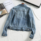 Kurz geschnittene Jeansjacke für Damen-Bombardina.de