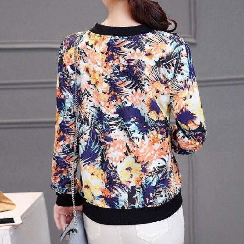 Blumen-Übergangsjacke für Damen-Bombardina.de