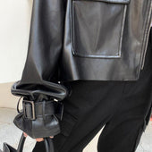 Damen Lederjacke mit Box-Cut-Bombardina.de