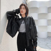 Damen Lederjacke mit Box-Cut-Bombardina.de