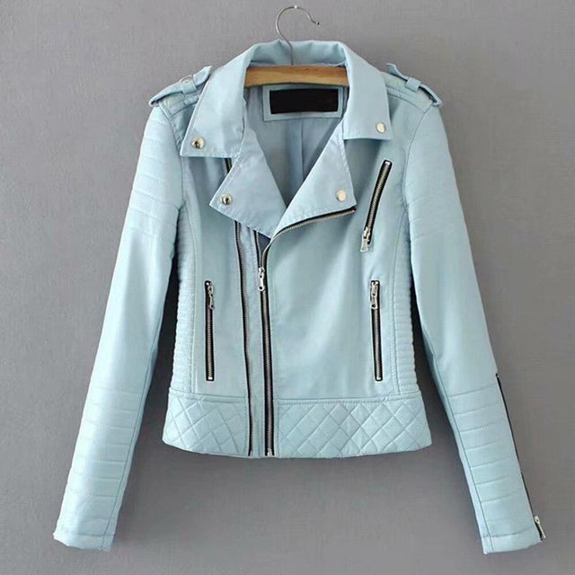 Damen Lederjacke mit Ziernähten- Bombardina.de