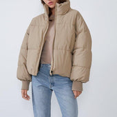 Damen Winterjacke mit Stehkragen-Bombardina.de
