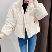 Damen Winterjacke mit Stehkragen-Bombardina.de