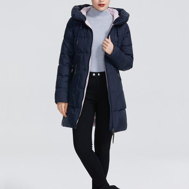 Damen Winterjacke mit Stehkragen-Bombardina.de