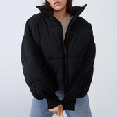 Damen Winterjacke mit Stehkragen-Bombardina.de