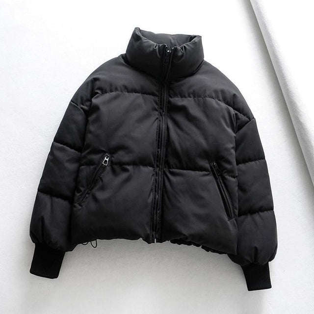 Damen Winterjacke mit Stehkragen-Bombardina.de