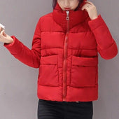 Damen Winterjacke mit Stehkragen-Bombardina.de