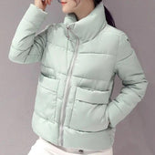 Damen Winterjacke mit Stehkragen-Bombardina.de