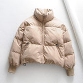 Damen Winterjacke mit Stehkragen-Bombardina.de