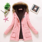 Damen Winterjacke mit Fell-Bombardina.de