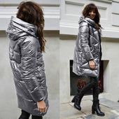 Glänzende Winterjacke für Damen-Bombardina.de