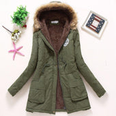 Damen Winterjacke mit Fell-Bombardina.de