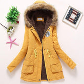 Damen Winterjacke mit Fell-Bombardina.de