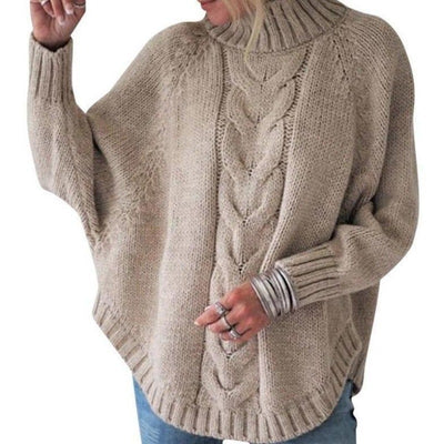 Damen-Strickpullover mit rundem Schnitt-Bombardina.de