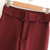 Damen Stoffhose mit Gürtel-Bombardina.de
