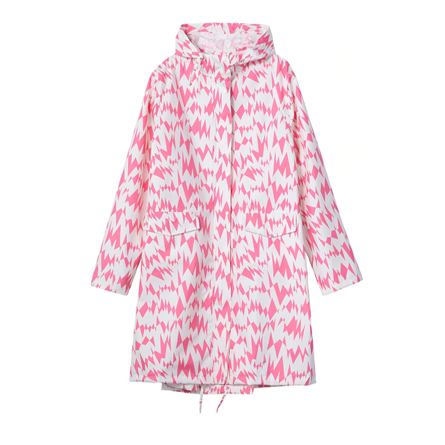 Damen-Regenjacke mit geometrischen Mustern-Bombardina.de