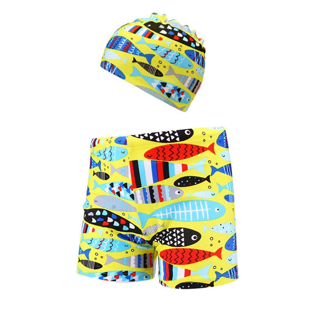 Badehose für einen Jungen mit Mütze-Bombardina.de