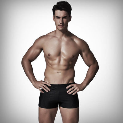 Herren Badehose Boxer schwarz-Bombardina.de