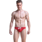 Herren-Badehose, Slip mit weißem String-Bombardina.de