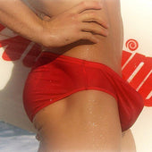 Herren-Badehose, schwarzer Slip-Bombardina.de