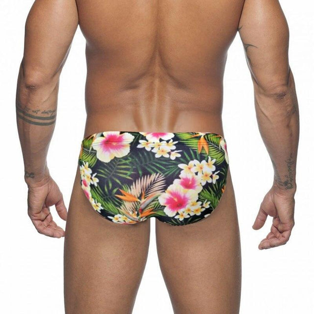 Herren-Badehose mit Blumen-Bombardina.de