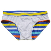 Herren-Badehose, gestreifter Slip-Bombardina.de
