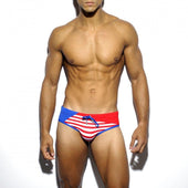 Herren-Badehose, gestreifter Slip-Bombardina.de