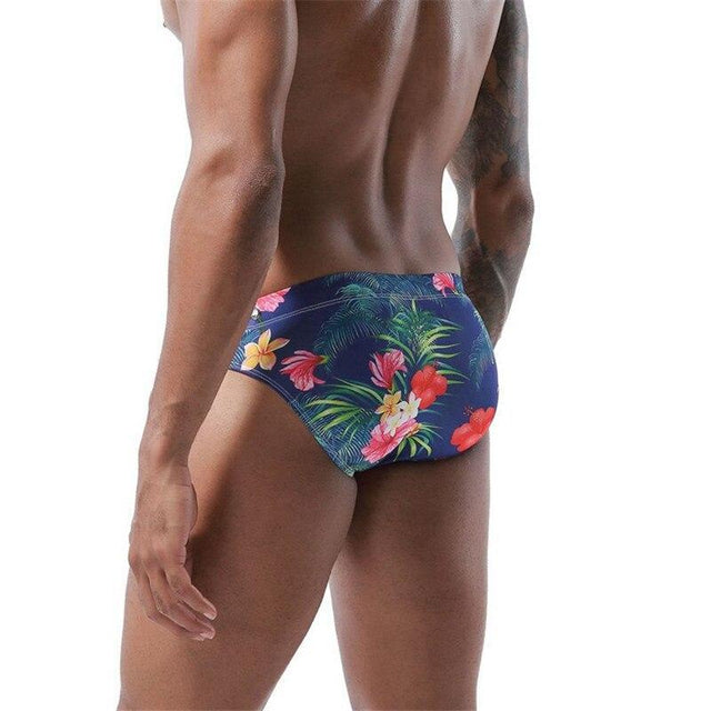 Herren-Badehose mit Blumen-Bombardina.de