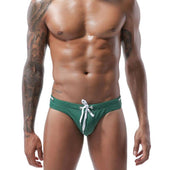 Herren-Badehose, Slip mit weißem String-Bombardina.de