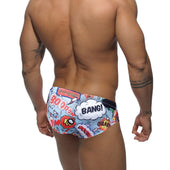 Badehose für Herren mit Comic-Muster-Bombardina.de