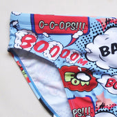 Badehose für Herren mit Comic-Muster-Bombardina.de