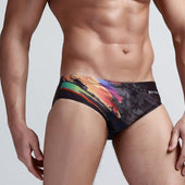 Herren-Badehose, Slips mit Aufdruck-Bombardina.de