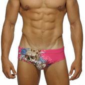 Herren-Badehose mit Totenköpfen-Bombardina.de