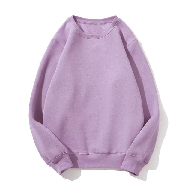 Einfarbiges Damen-Sweatshirt ohne Reißverschluss-Bombardina.de