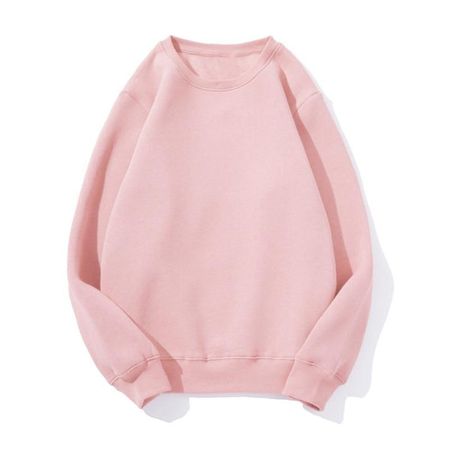 Einfarbiges Damen-Sweatshirt ohne Reißverschluss-Bombardina.de
