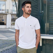 Herren-Poloshirt mit Stehkragen-Bombardina.de