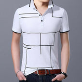 Herren-Poloshirt mit geometrischen Mustern-Bombardina.de