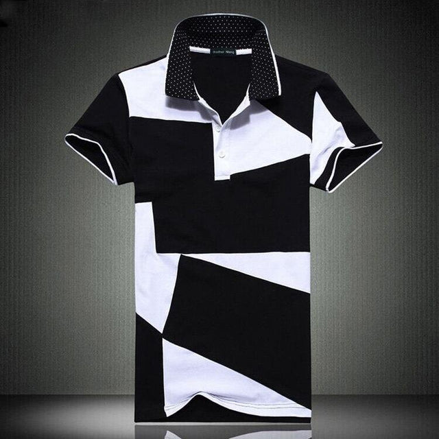 Herren-Poloshirt mit geometrischem Muster-Bombardina.de