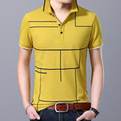 Herren-Poloshirt mit geometrischen Mustern-Bombardina.de