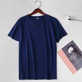 Einfarbiges Herren-T-Shirt mit V-Ausschnitt-Bombardina.de