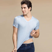 Herren-T-Shirt mit V-Ausschnitt und tailliertem Schnitt-Bombardina.de