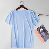 Einfarbiges Herren-T-Shirt mit V-Ausschnitt-Bombardina.de