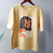 Damen-T-Shirt mit minimalistischem Aufdruck-Bombardina.de