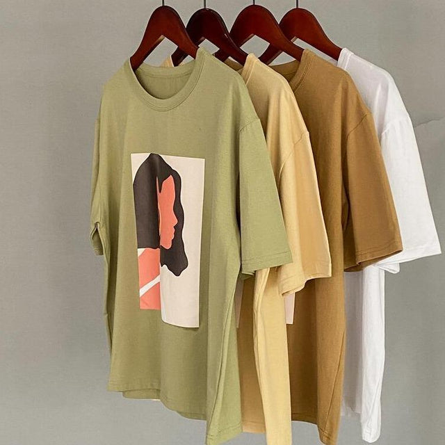 Damen-T-Shirt mit minimalistischem Aufdruck-Bombardina.de