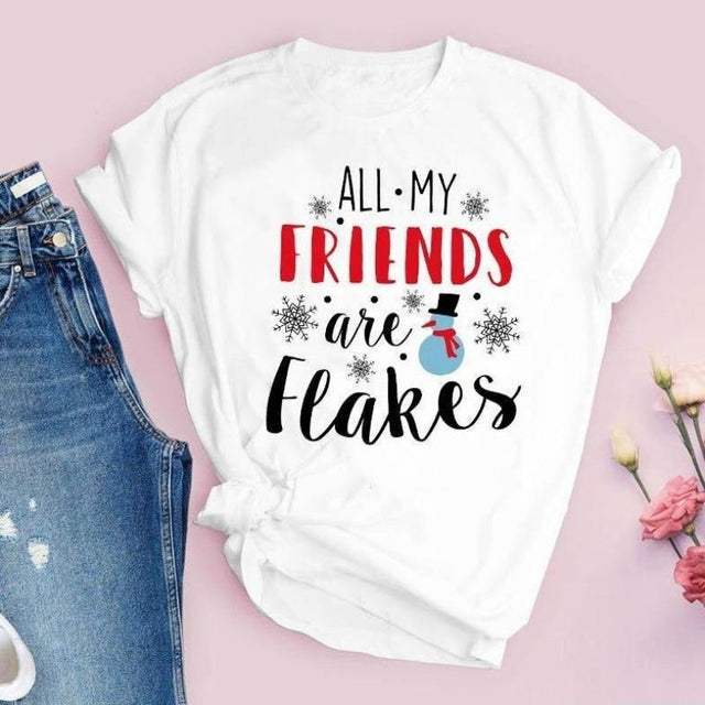 Damen-T-Shirt mit Weihnachtsaufdruck-Bombardina.de
