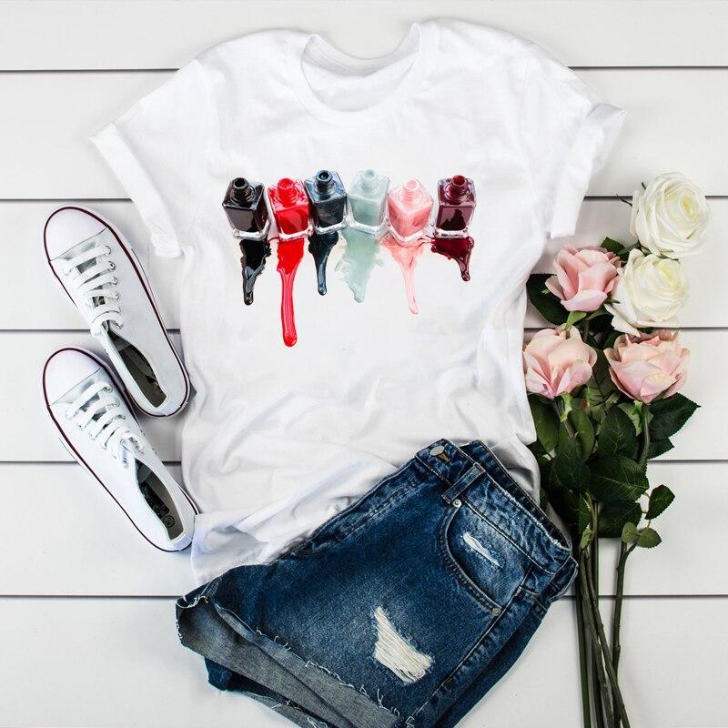 Damen-T-Shirt mit buntem Aufdruck-Bombardina.de