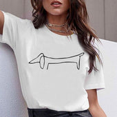 Damen-T-Shirt mit Dackelmotiv-Bombardina.de