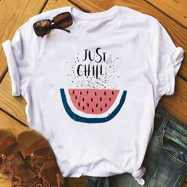 Damen T-Shirt mit Fruchtmotiv-Bombardina.de