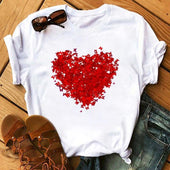 Damen-T-Shirt mit Blumendruck-Bombardina.de