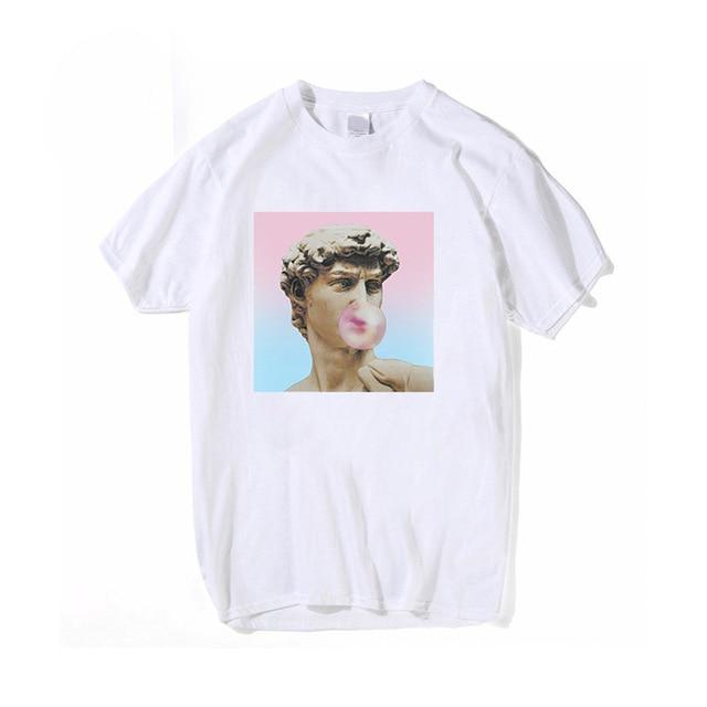 Damen-T-Shirt mit buntem Aufdruck-Bombardina.de